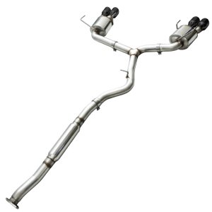 Subaru WRX Performance Exhaust - Rear - AWE Tuning - Cat-Back Touring, Diamond Black Tips (102mm) - Diamond Black - `15-`27